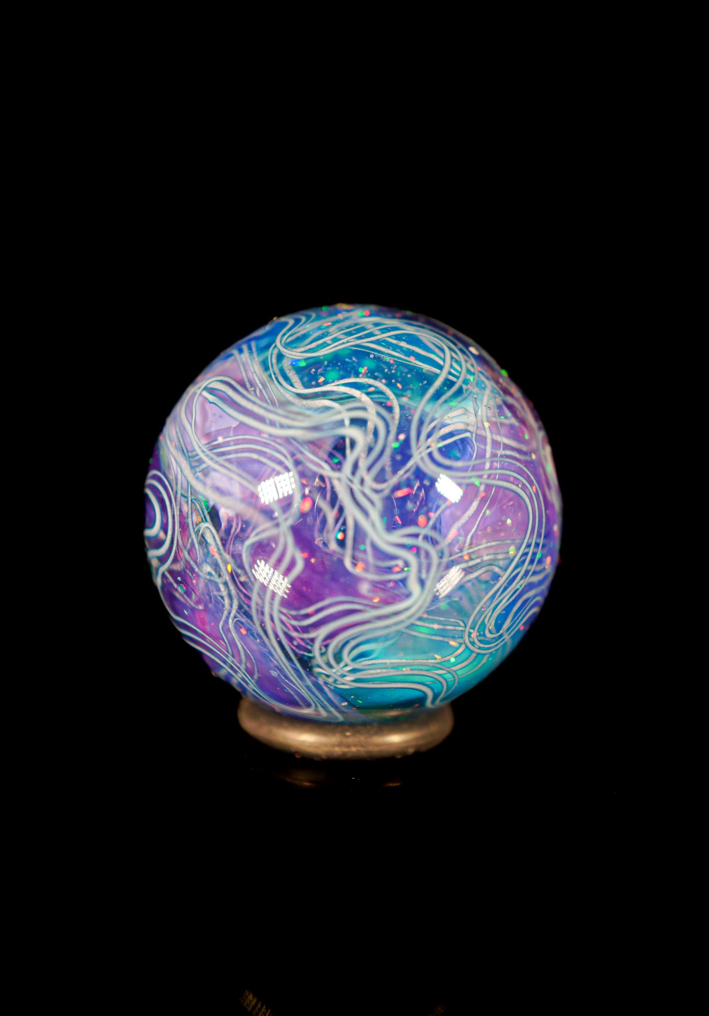 Crushed Opal UV Scribble Tech Marble (22mm) - W