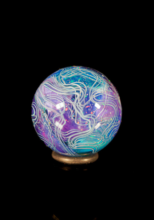 Crushed Opal UV Scribble Tech Marble (22mm) - W