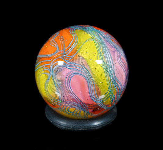 Crushed Opal UV Scribble Tech Marble (20mm)