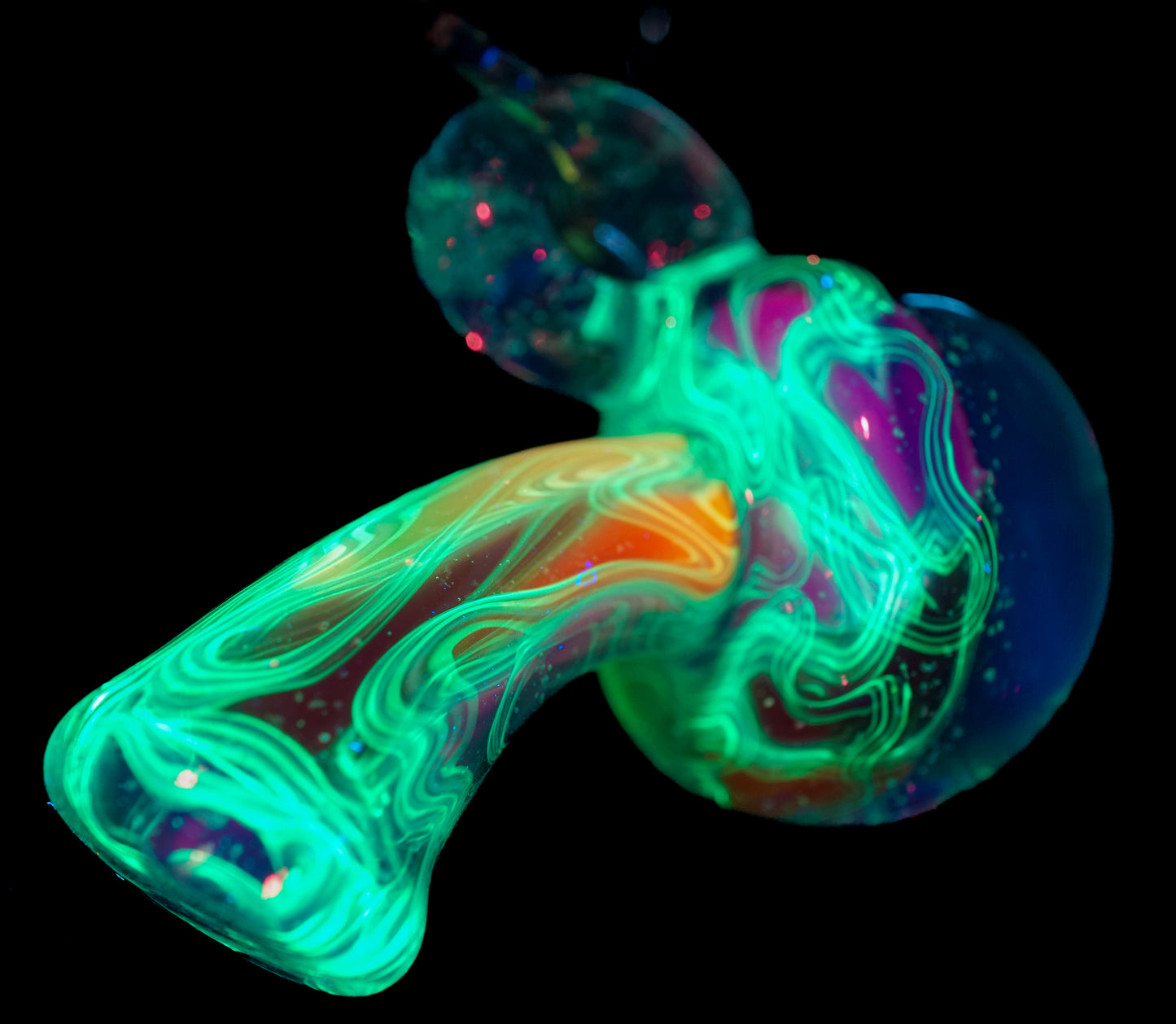Opal UV Scribble Mushroom Pendant (C)