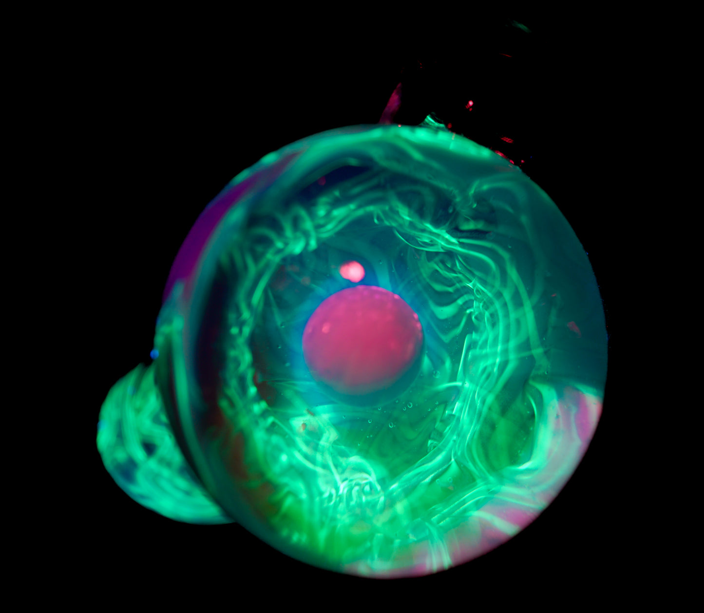 Opal UV Scribble Mushroom Pendant (C)