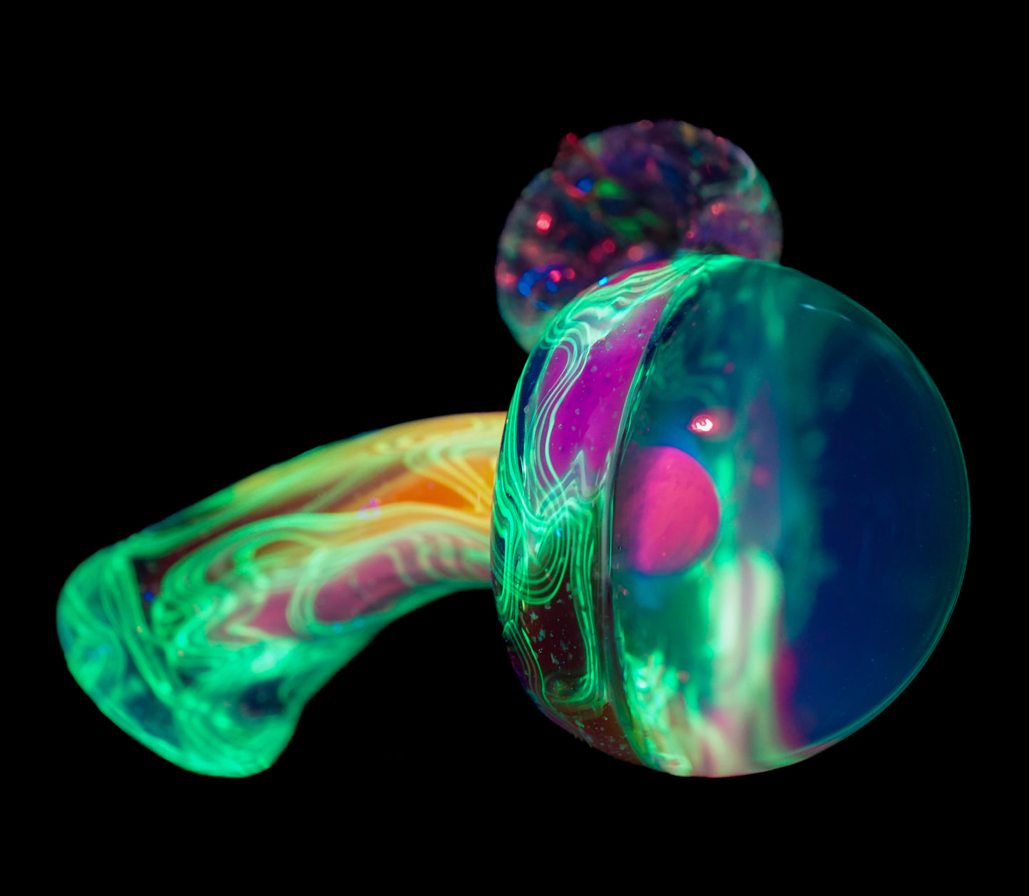 Opal UV Scribble Mushroom Pendant (C)