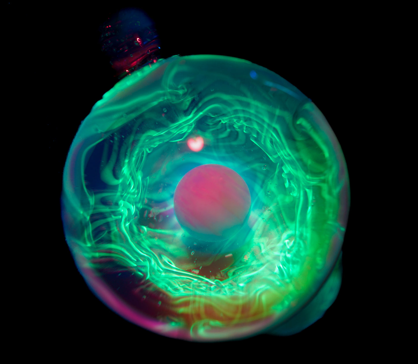 Opal UV Scribble Mushroom Pendant (C)