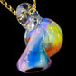 Crushed Opal UV Scribble Mushroom Pendant (E)