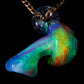 Crushed Opal UV Scribble Mushroom Pendant (E)