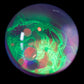 Multi-Opal Cluster UV Scribble Tech Large Marble (43mm)