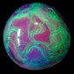 Multi-Opal Cluster UV Scribble Tech Large Marble (43mm)