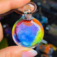 Opal UV Scribble Disk Pendant