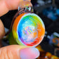 Opal UV Scribble Disk Pendant