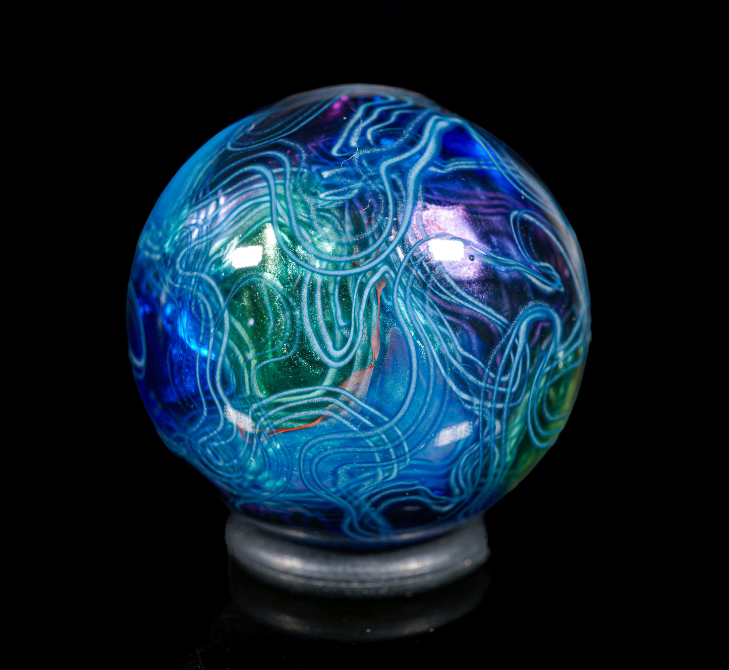 Neptunium UV Scribble Tech Opal Marble (26mm) - K