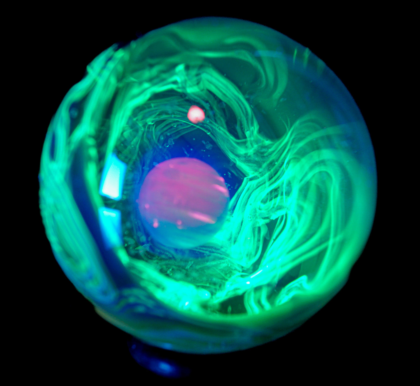 Crushed Opal UV Scribble Tech Marble (28mm) - J