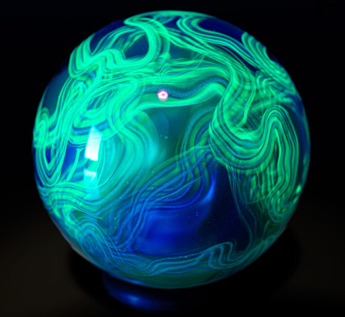 Crushed Opal UV Scribble Tech Marble (28mm) - J