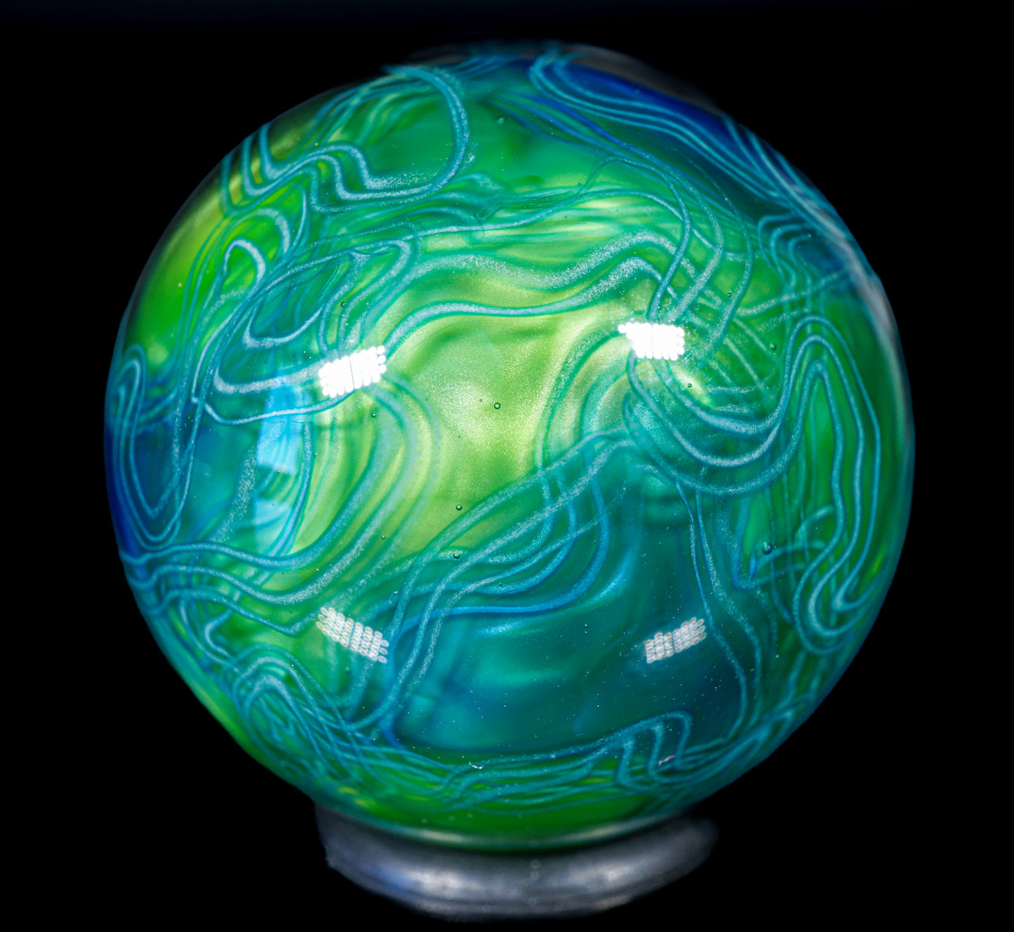 Crushed Opal UV Scribble Tech Marble (28mm) - J