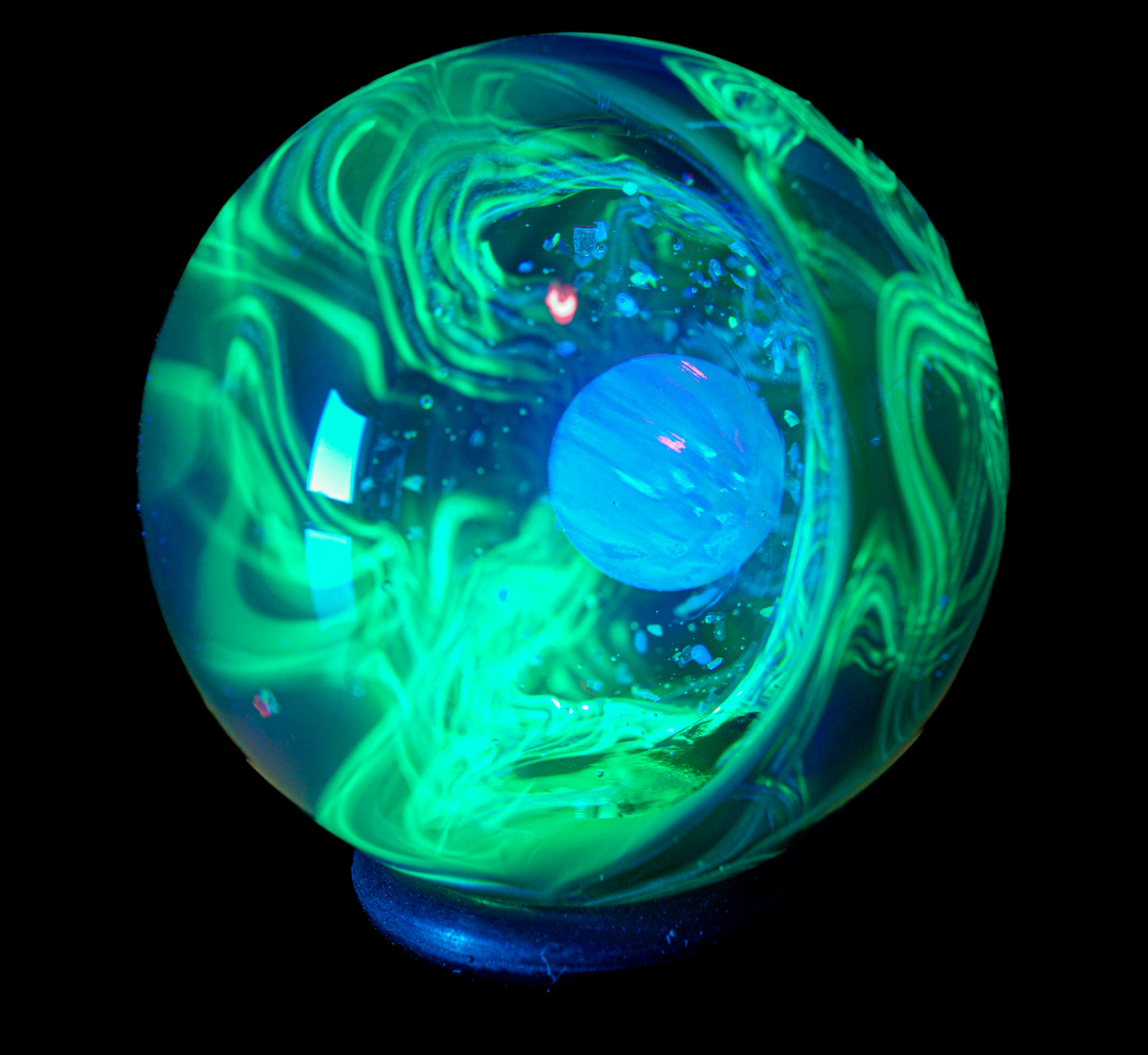 Crushed Opal UV Scribble Tech Marble (28mm) - J