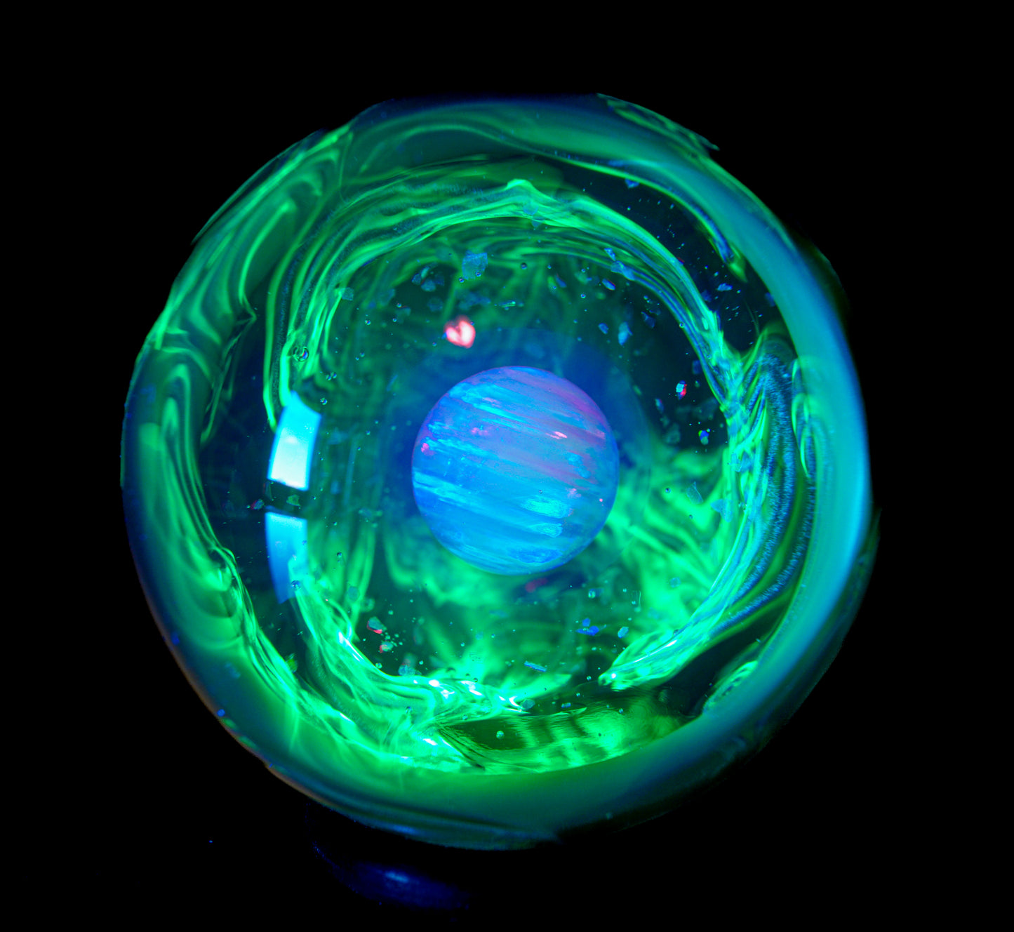Crushed Opal UV Scribble Tech Marble (28mm) - J