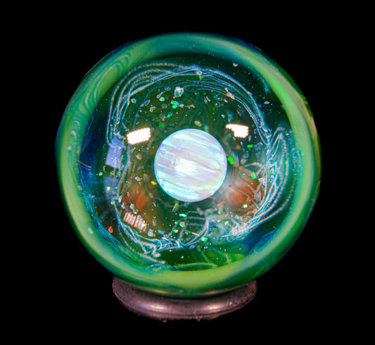 Crushed Opal UV Scribble Tech Marble (28mm)