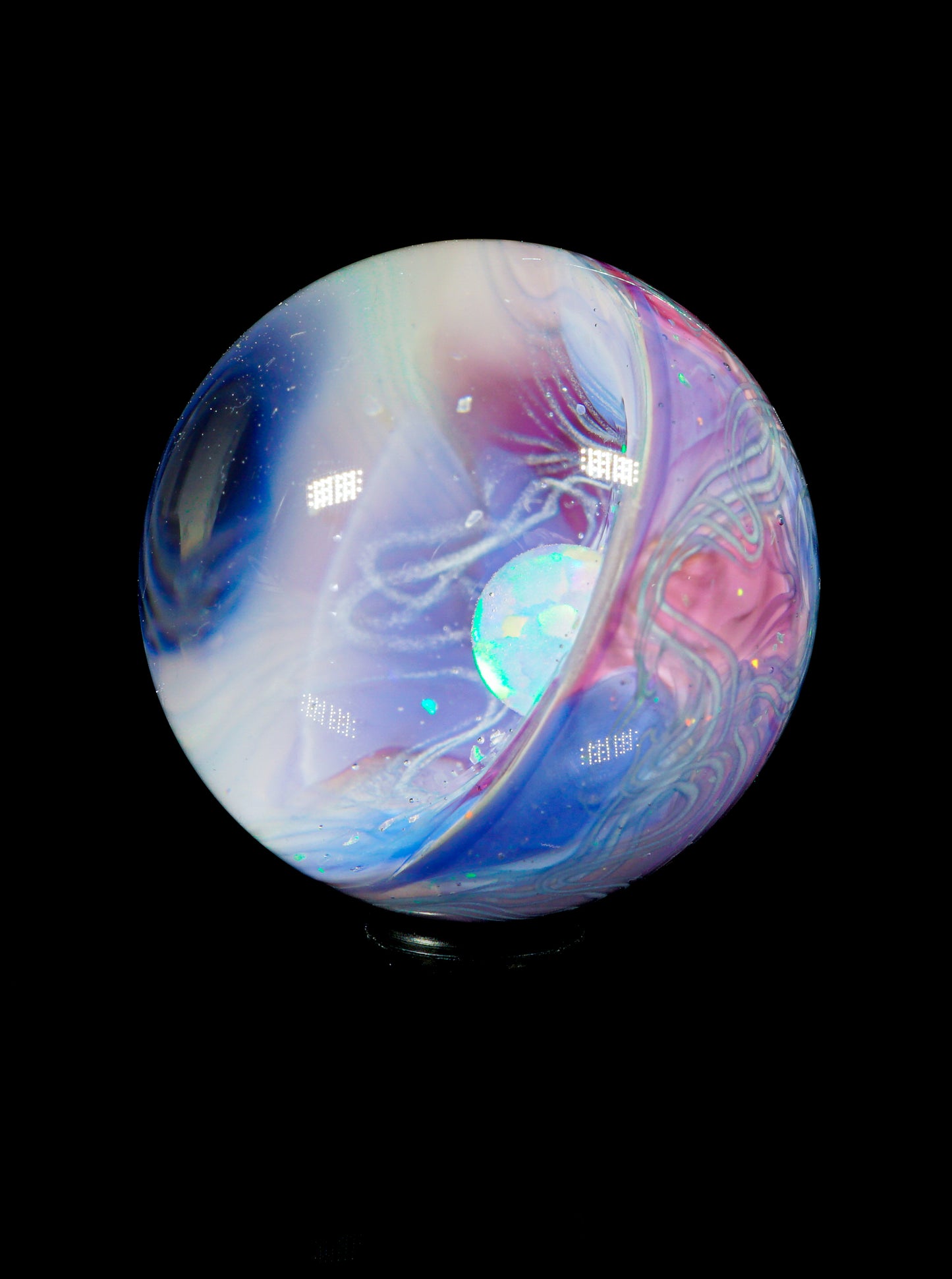 Small Opal UV Scribble Tech Marble (24mm) - H