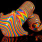 Gold Dichro Rainbow Wigwag Hammer Bubbler