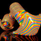 Gold Dichro Rainbow Wigwag Hammer Bubbler