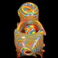Gold Dichro Rainbow Wigwag Hammer Bubbler