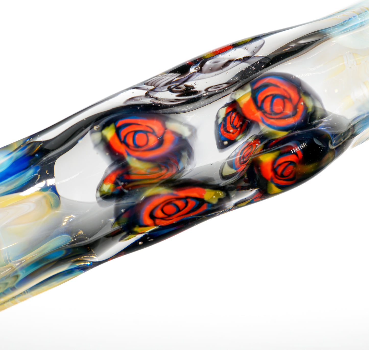 Skull and Roses Bubbler + Dancing Bear Marble (22mm)