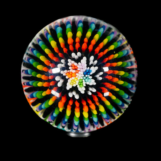 Rainbow Mandala Implosion Marble (25mm)