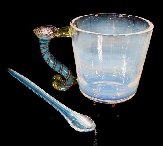 Fume, Fire and Ice UV Double Espresso Cup + Spoon