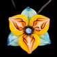 Yellow Trillium Flower Pendant