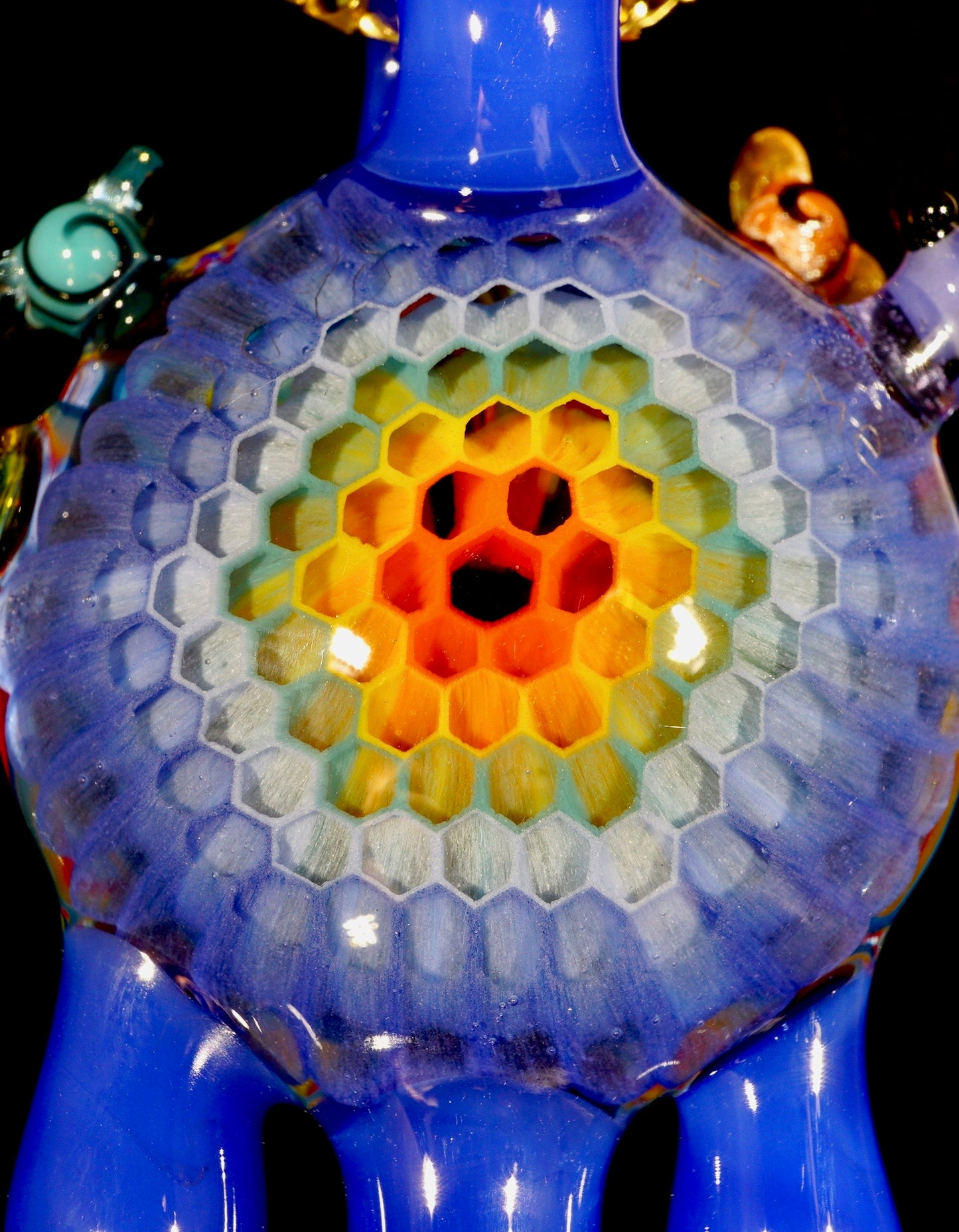 Rainbow Honeycomb Drip Pendant