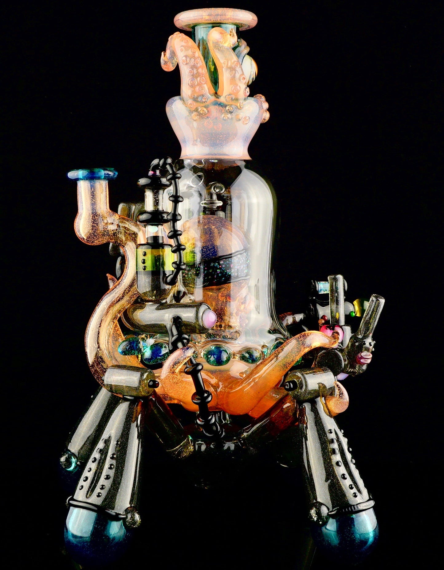 Sunset Slyme and Lost City Balloon Perc Alien Bio Mech Rig with Crushed Opal Accents