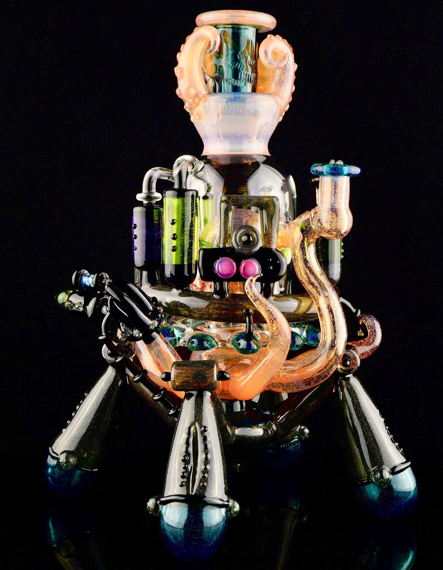 Sunset Slyme and Lost City Balloon Perc Alien Bio Mech Rig with Crushed Opal Accents