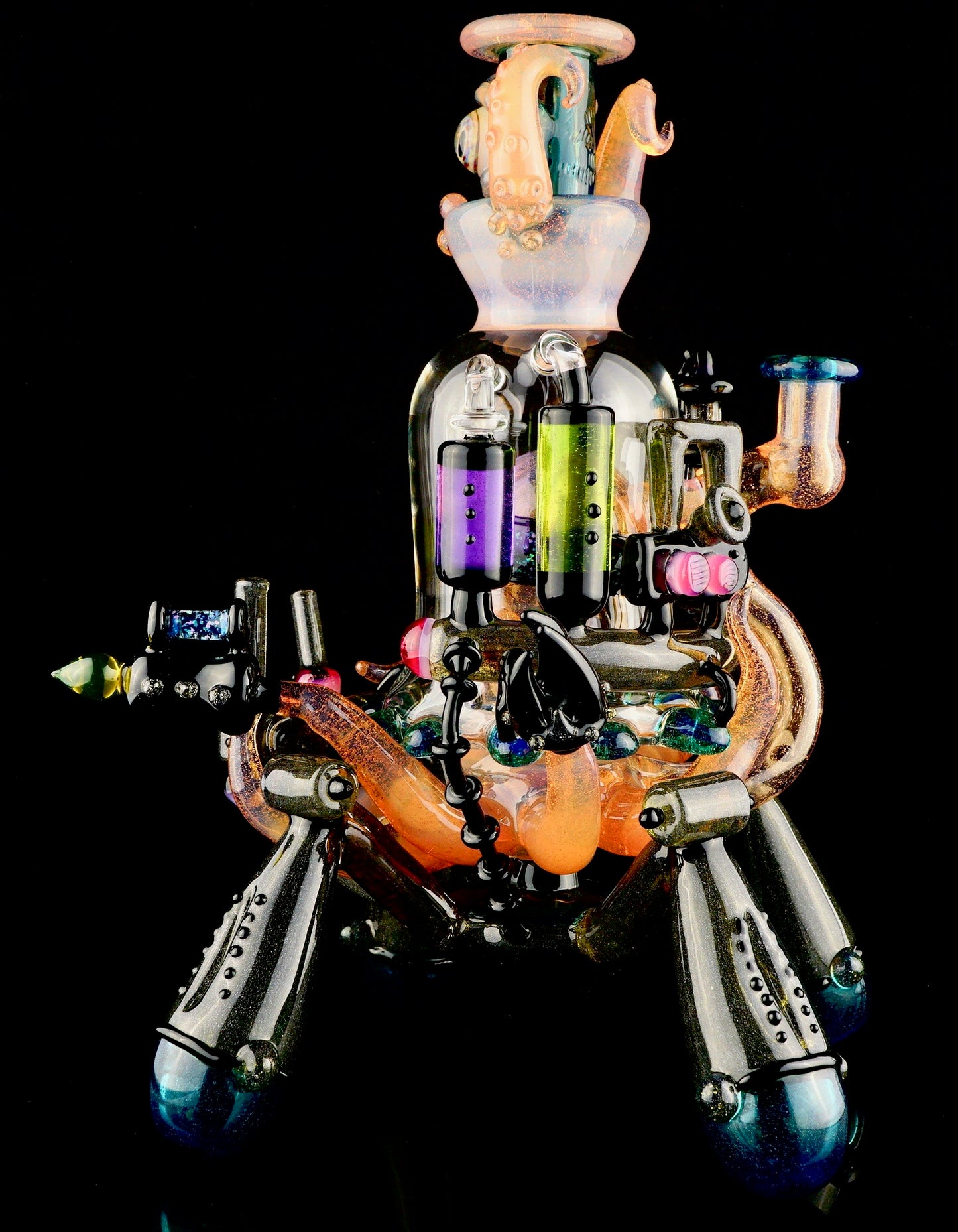 Sunset Slyme and Lost City Balloon Perc Alien Bio Mech Rig with Crushed Opal Accents