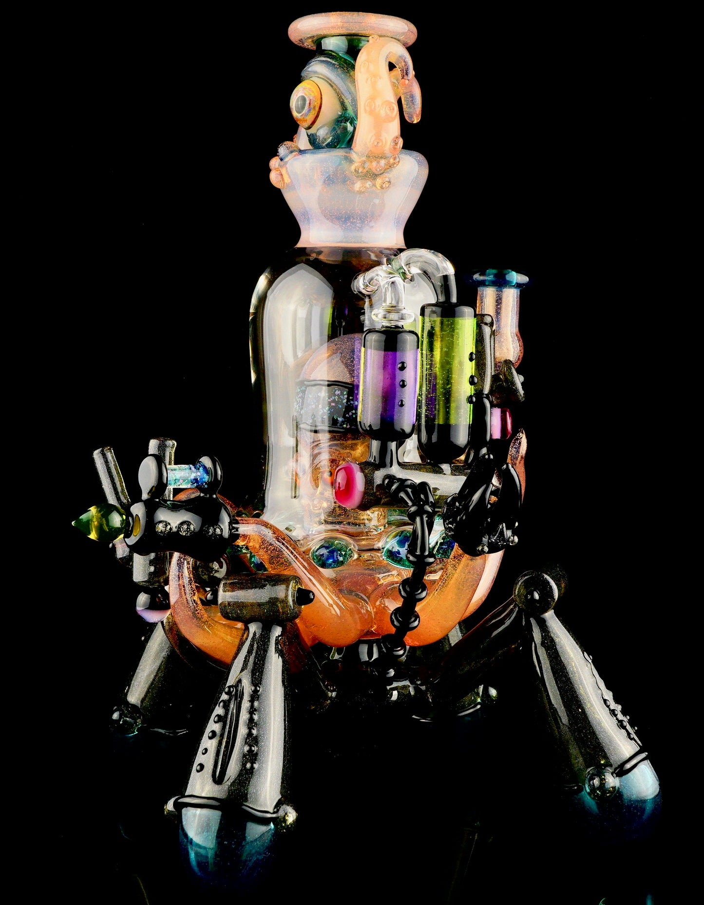 Sunset Slyme and Lost City Balloon Perc Alien Bio Mech Rig with Crushed Opal Accents