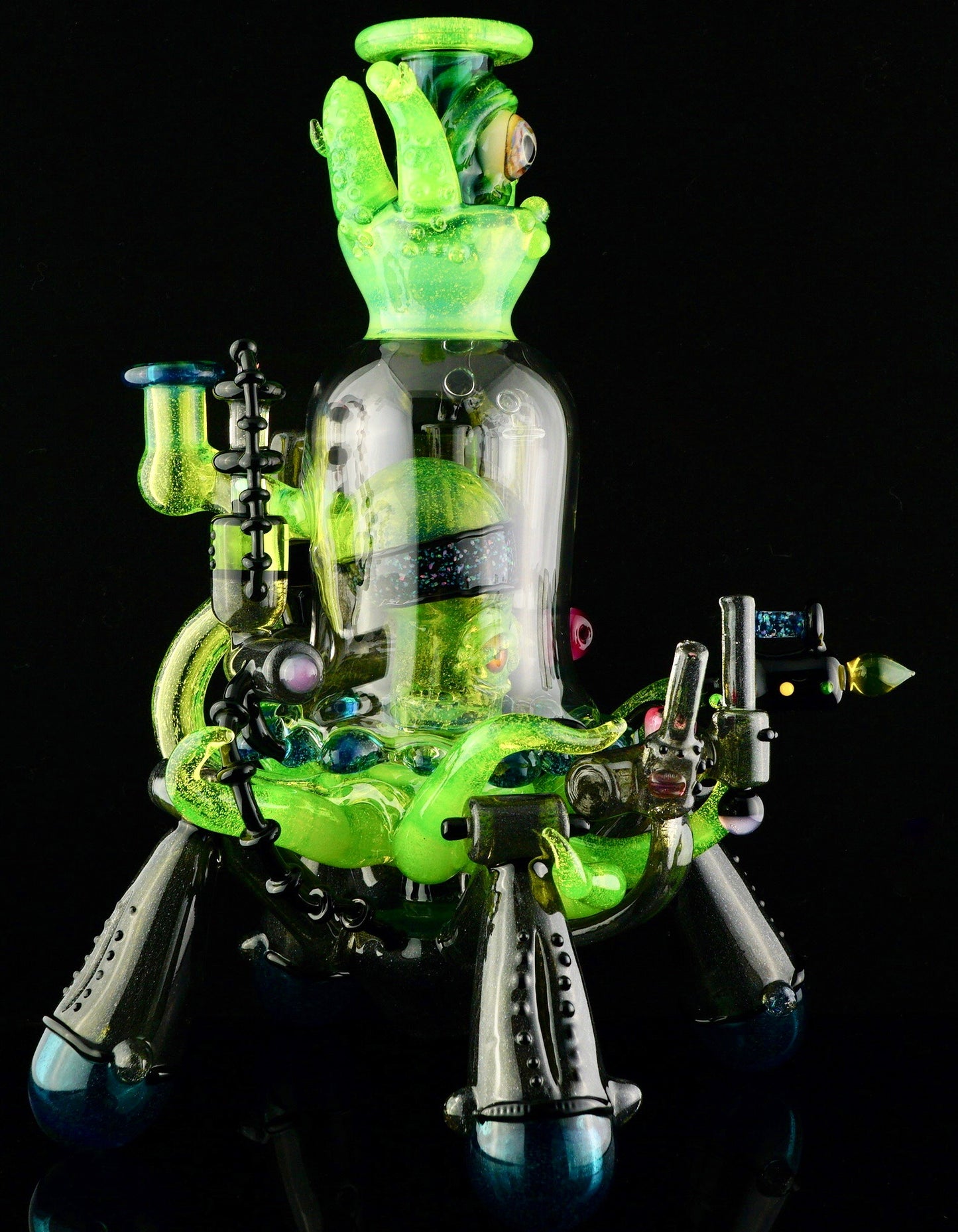 Sunset Slyme and Lost City Balloon Perc Alien Bio Mech Rig with Crushed Opal Accents