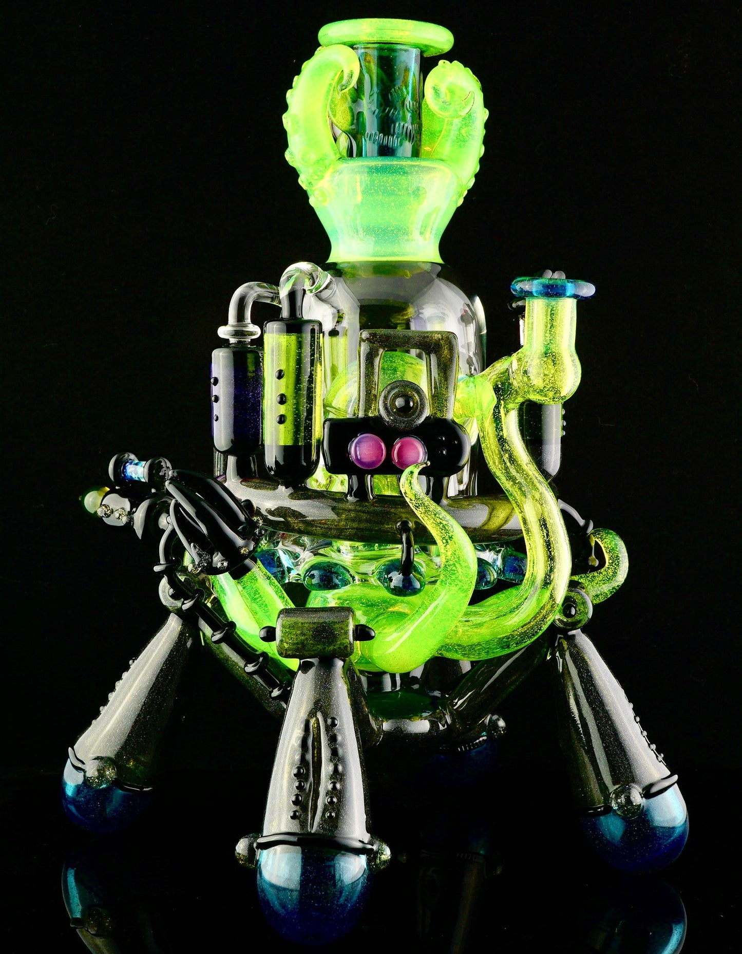 Sunset Slyme and Lost City Balloon Perc Alien Bio Mech Rig with Crushed Opal Accents