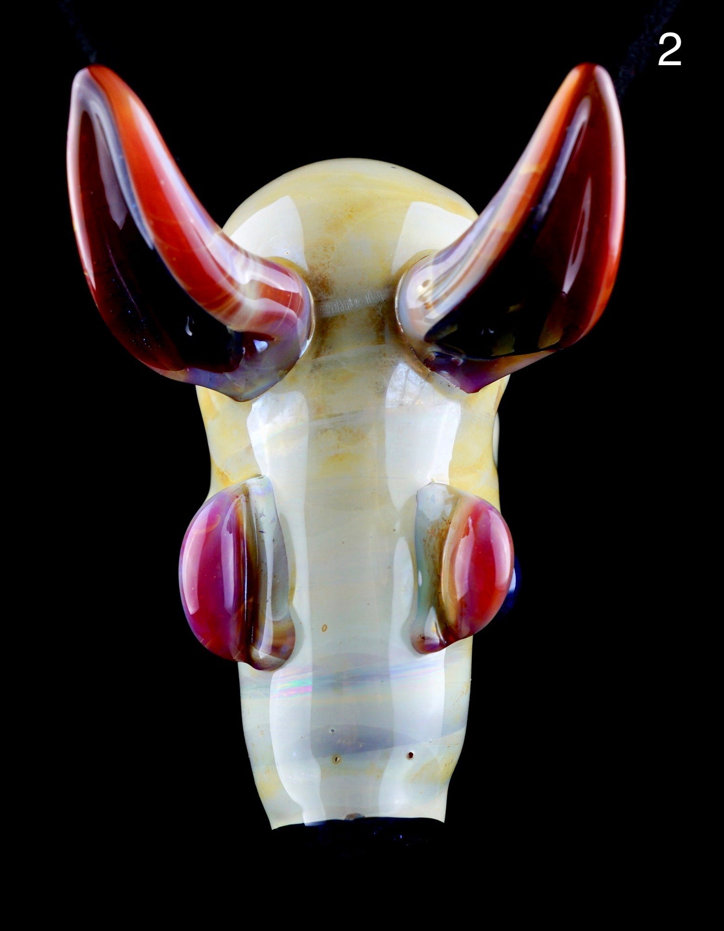 Dual-Sided Kangaroo Skull Pendant