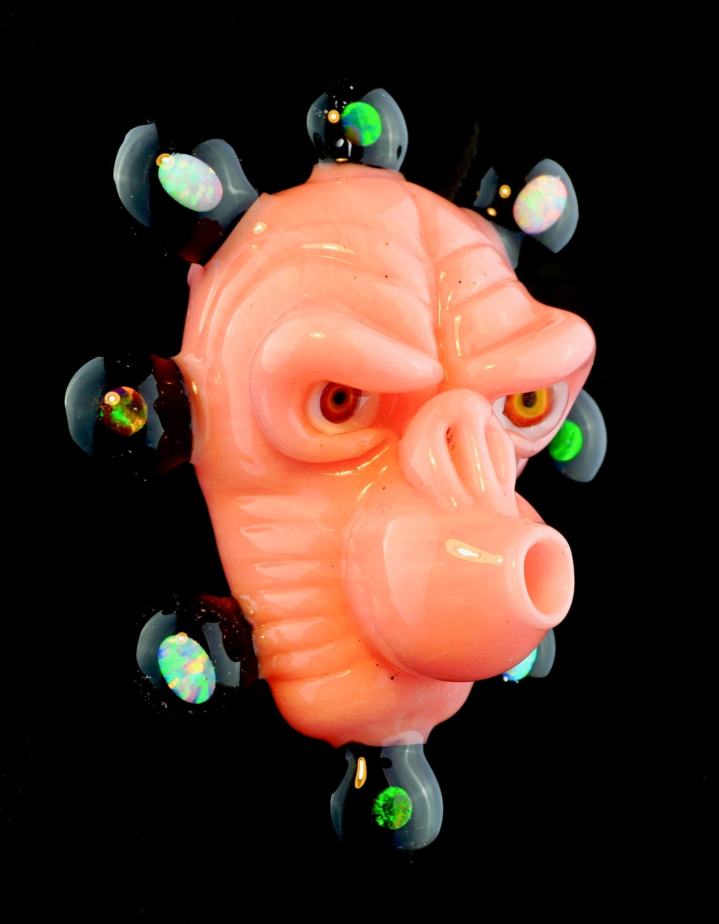 Opal-ed Out CFL Shifty Peach Monkey Pendant