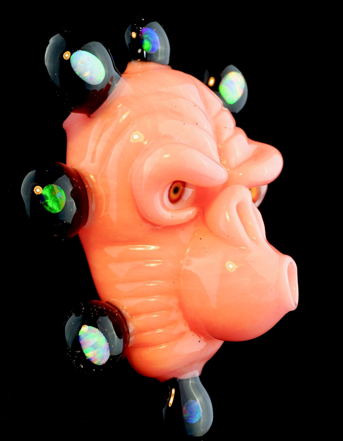Opal-ed Out CFL Shifty Peach Monkey Pendant