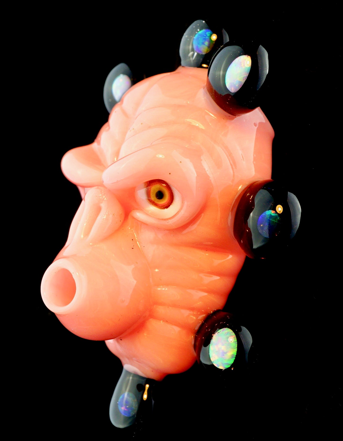 Opal-ed Out CFL Shifty Peach Monkey Pendant