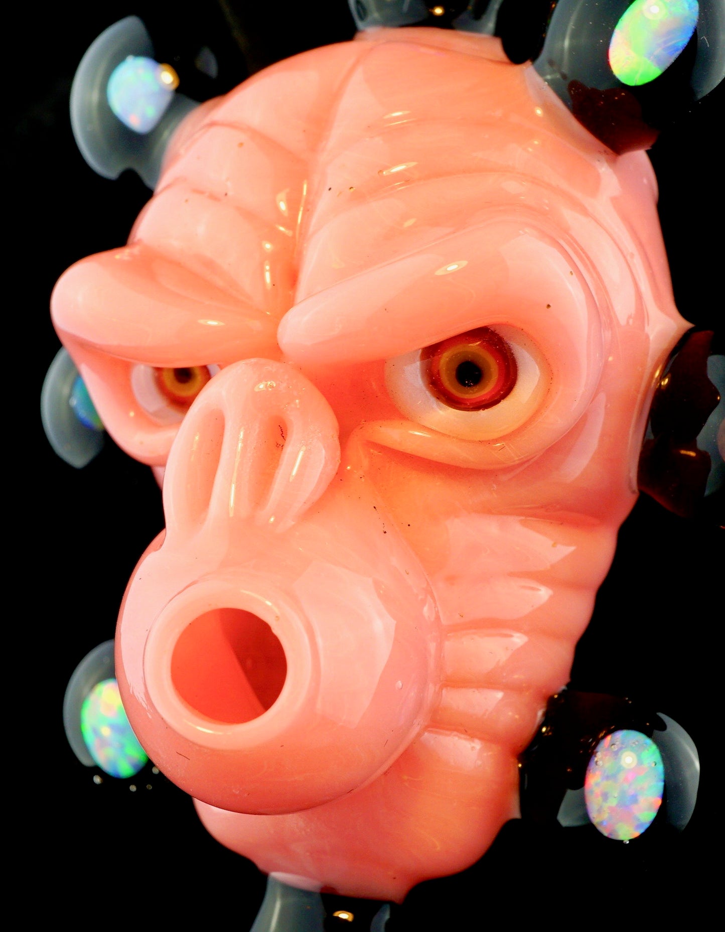 Opal-ed Out CFL Shifty Peach Monkey Pendant