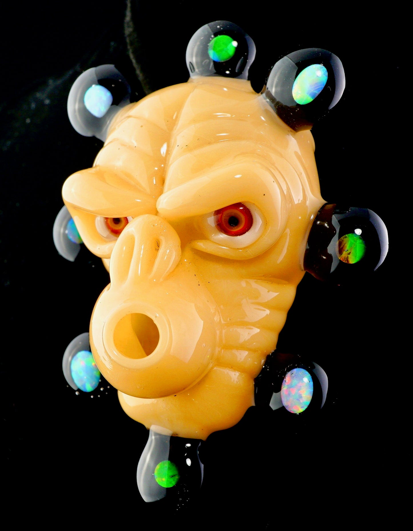 Opal-ed Out CFL Shifty Peach Monkey Pendant