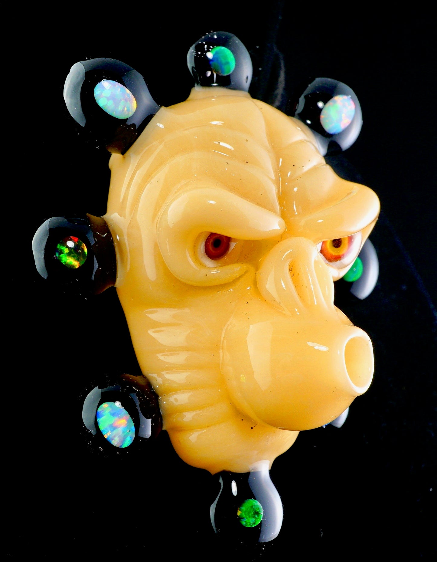Opal-ed Out CFL Shifty Peach Monkey Pendant