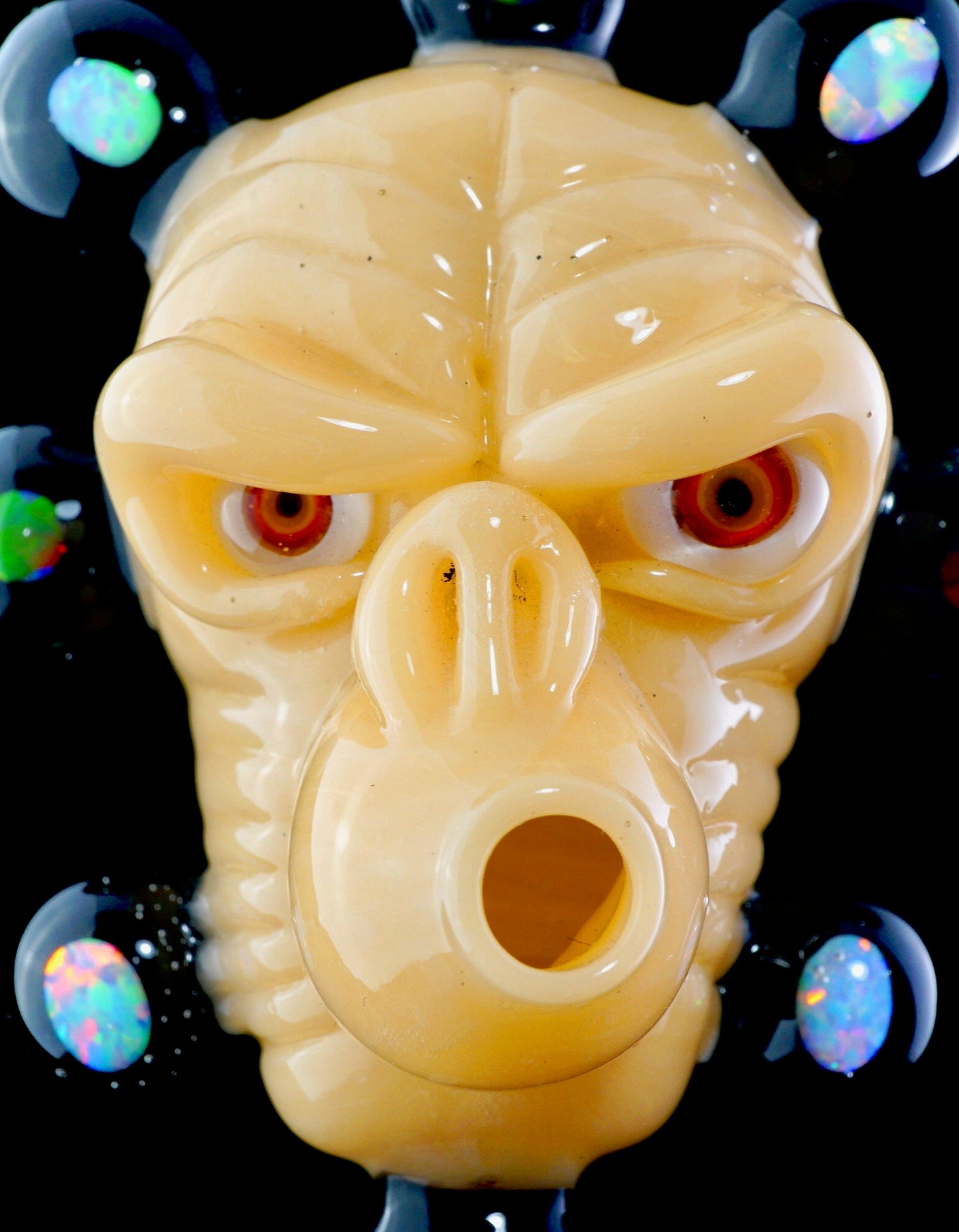 Opal-ed Out CFL Shifty Peach Monkey Pendant