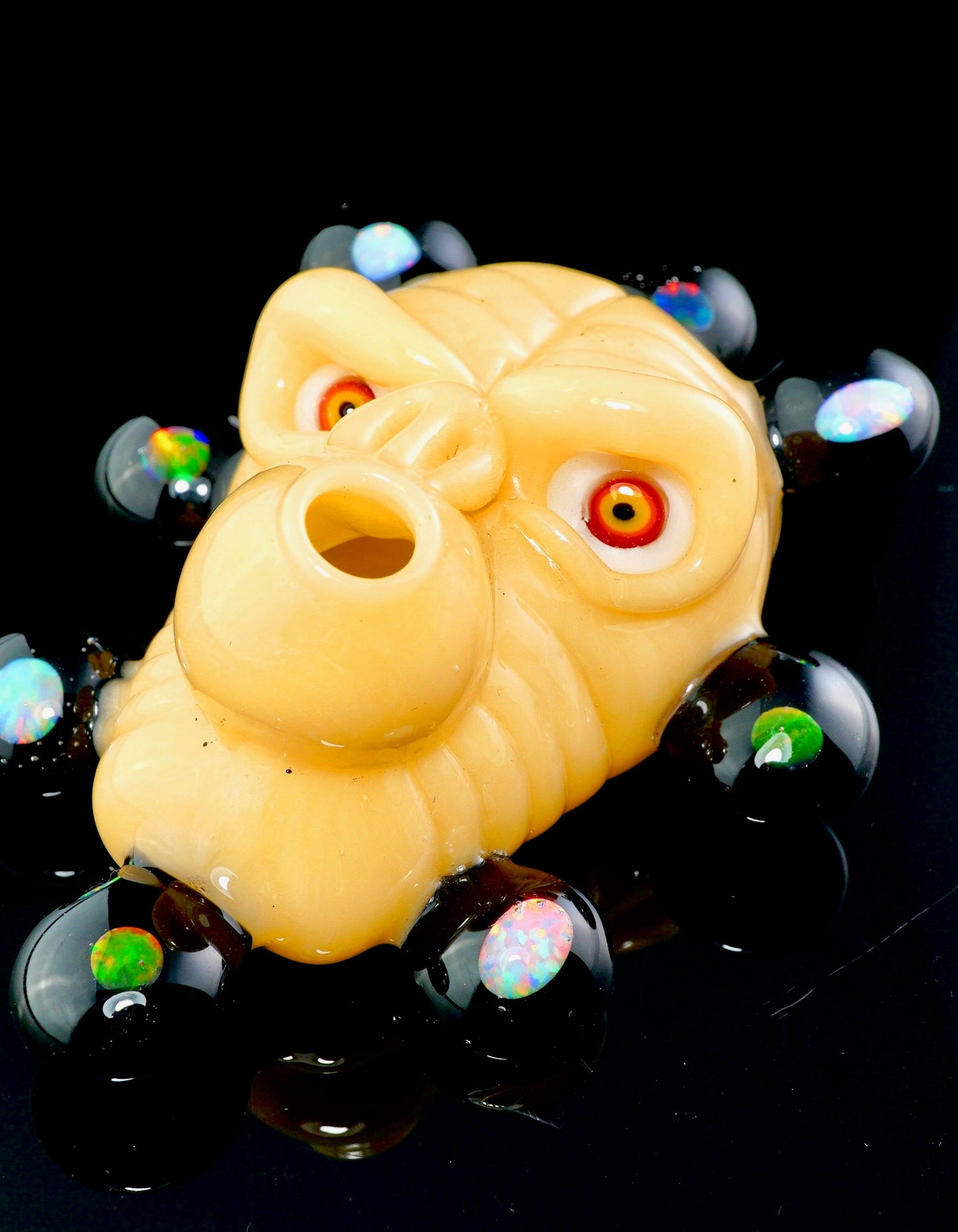 Opal-ed Out CFL Shifty Peach Monkey Pendant