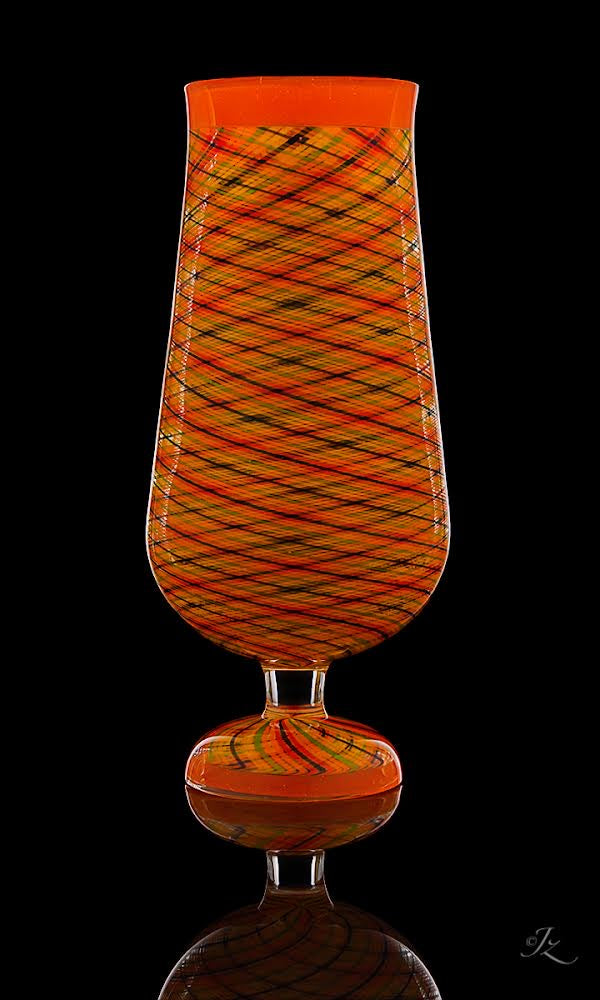 Orange UV Retti 12oz Tulip Goblet
