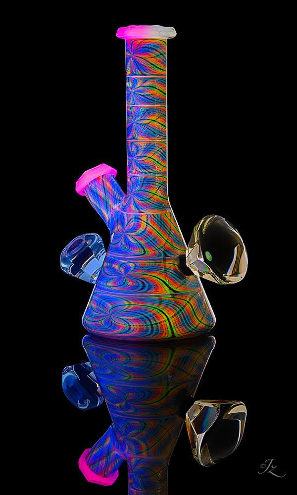 Faceted UV Rainbow Stacker Tube with Attachments