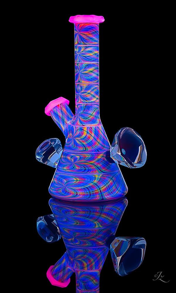 Faceted UV Rainbow Stacker Tube with Attachments