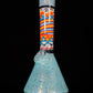 Gold Dichro Aqua Azul Crushed Opal Fire and Ice Dotstack Mini Cruizer