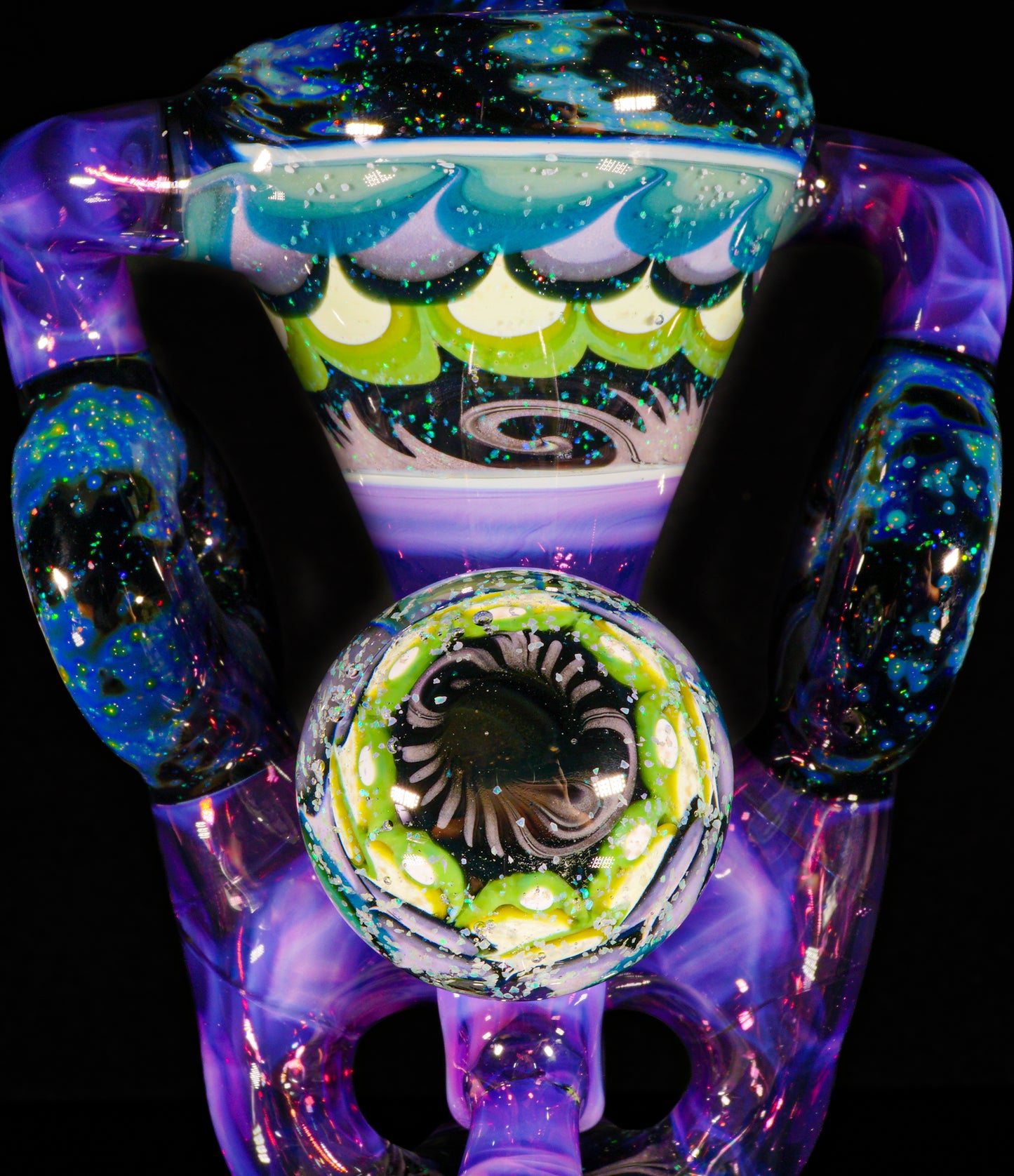 Crushed Opal Space Fume and Dotstack Trident Recycler