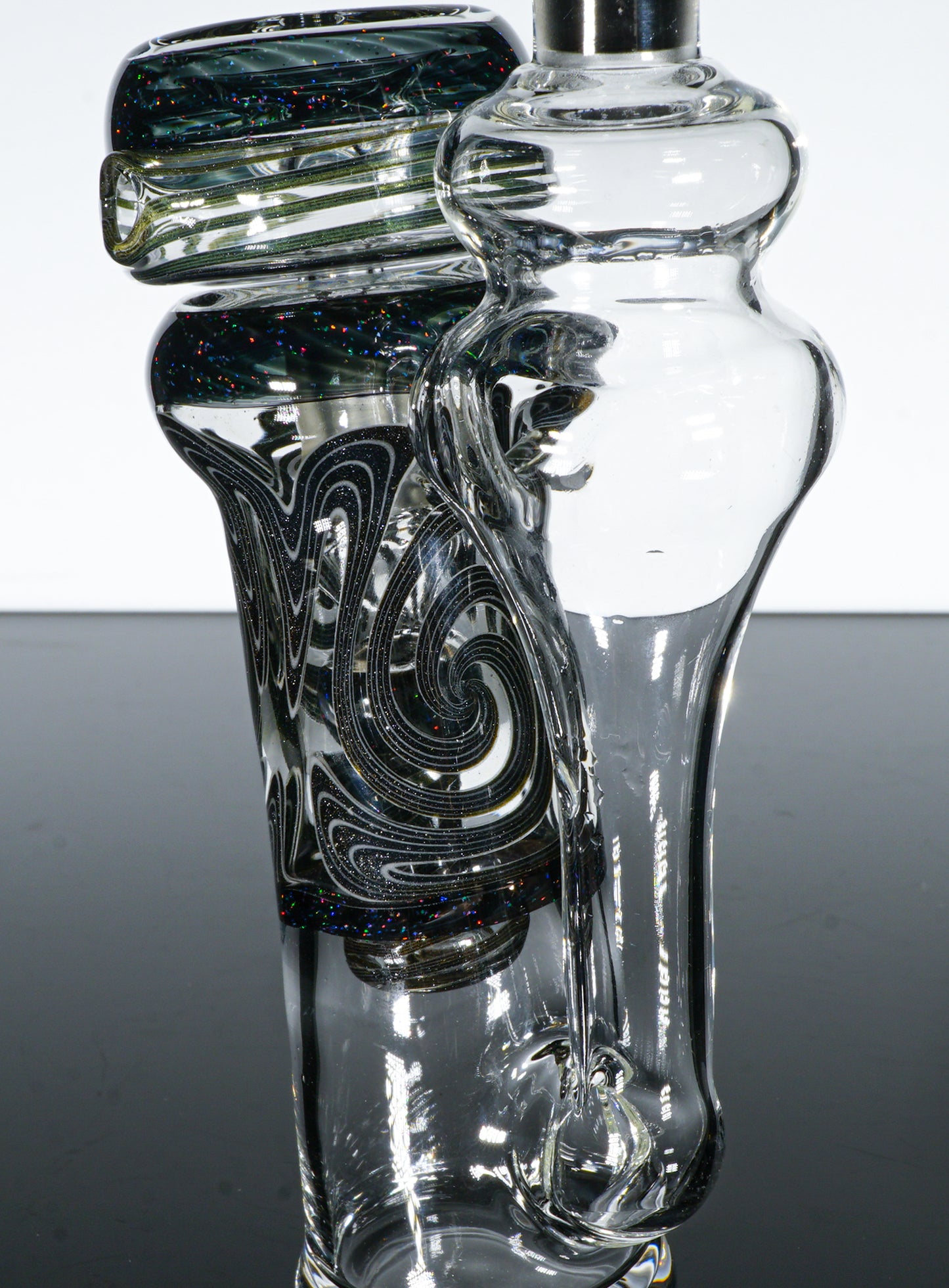 Black and White Crushed Opal Re-Lock + Mouthpiece + Slide + Plug